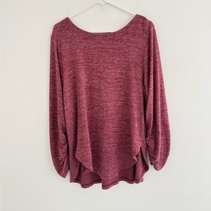 Saturday Sunday Pink Red Knit Pullover Sweater Medium